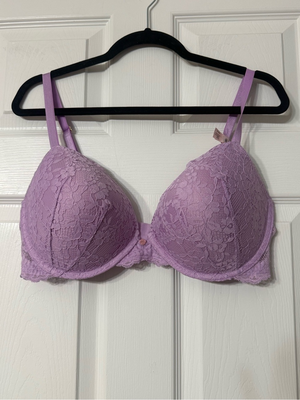 Victoria’s Secret Push-Up Bra 38DD Lavender Lilac Lace NWOT